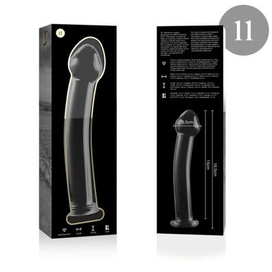 MODELL 11 DILDO Borosilikatglas 16 X 3 CM KLAR