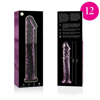 MODELL 12 DILDO Borosilikatglas 17 X 3,5 CM ROSA