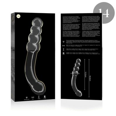 MODELL 14 DILDO Borosilikatglas 18,5 X 3 CM KLAR