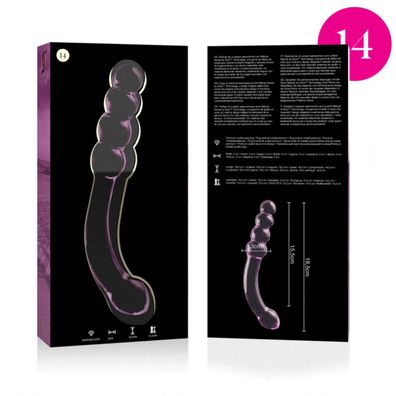 MODELL 14 DILDO Borosilikatglas 18,5 X 3 CM ROSA