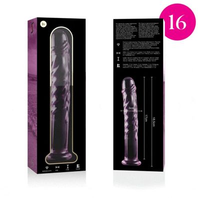 MODELL 16 DILDO Borosilikatglas 18,5 X 3 CM ROSA