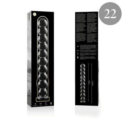 MODELL 22 DILDO Borosilikatglas 21,5 X 2,5 CM KLAR