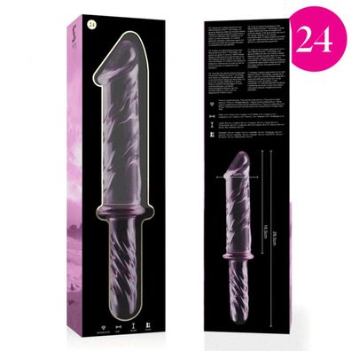 MODELL 24 DILDO Borosilikatglas 28,5 X 5 CM ROSA