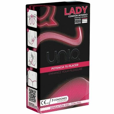 Lady Condom Latexfreie Frauenkondome mit Strumpfband 3 Stück
