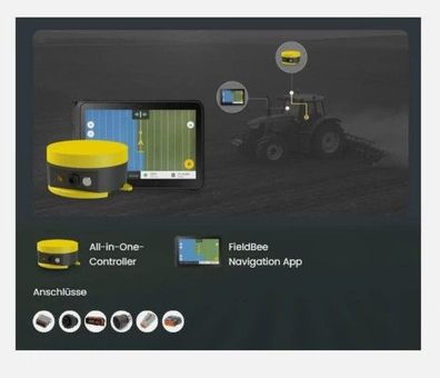 PowerSteer Ready Auto-Lenksystem - GNSS Controller + Android-Tablet für lenkbere