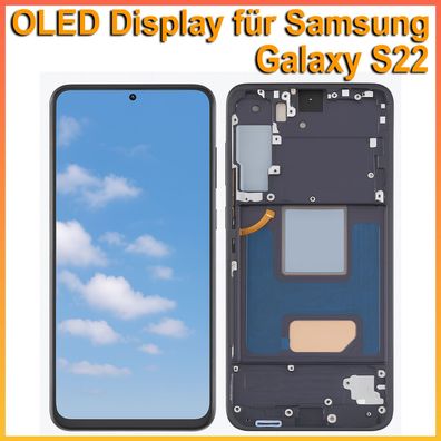 OLED Display für Samsung Galaxy S22 SM-S901 LCD TouchScreen Bildschirm Schwarz Auf Ra