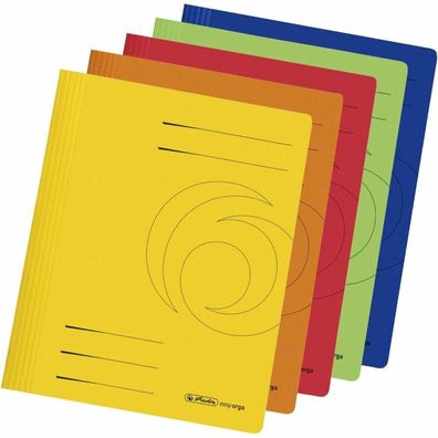 10 herlitz Schnellhefter Karton farbsortiert DIN A4