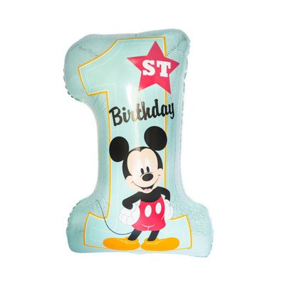 Disney Mickey Blue Erster Geburtstags-Folienballon 71 cm