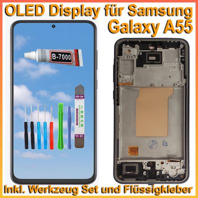 Display für Samsung Galaxy A35 5G SM-A356 LCD OLED Bildschirm Auf Rahmen + Werkzeug