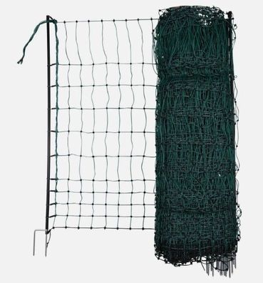 Geflügelnetz PoultryNet, Doppelspitze, elektrifizierbar, 106cm / 50m mit Strom