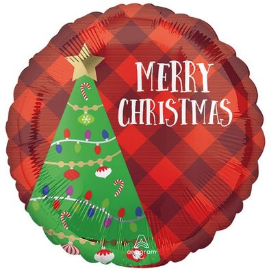 Amscan Amscan Standard festlicher Weihnachtsbaum Folienballon S40 verpackt 45 cm
