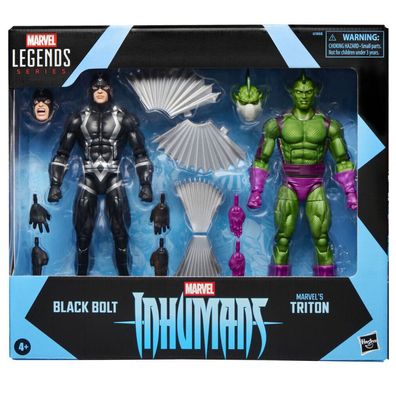 Marvel Legends Series Inhumans Black Bolt & Triton, Packung mit 2 Figuren, 15 cm