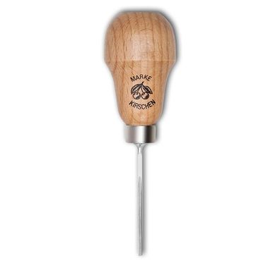 Kirschen Zierschnitzeisen mit Rotbuchenheft 1,5 mm Stich 39 gerade Birnenform 5739000