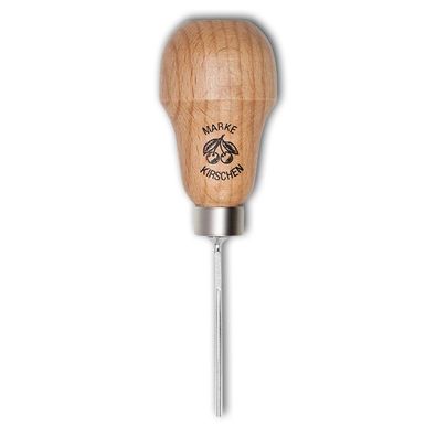 Kirschen Zierschnitzeisen mit Rotbuchenheft 1 mm Stich 6 gerade Birnenform 5706000