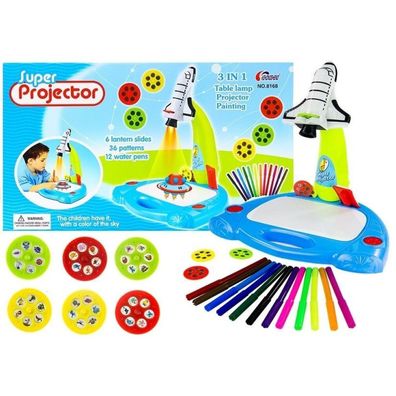Leantoys Projektor Rzutnik Rakieta Do Malowania 36 Obrazków