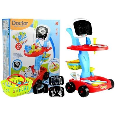 Leantoys Sanitätswagen mit Zubehör 22 Elemente - mehrfarbig