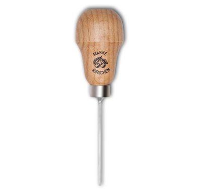 Kirschen Zierschnitzeisen mit Rotbuchenheft 1,5 mm Stich 1 gerade Birnenform 5701000