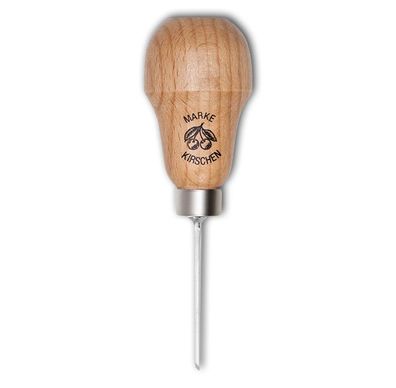 Kirschen Zierschnitzeisen mit Rotbuchenheft 1,5 mm Stich 1 schräg Birnenform 5702000