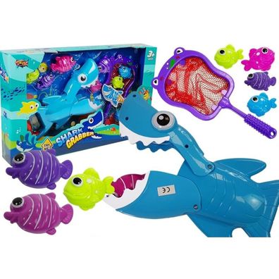 Leantoys Hai Badespiel Fischfangnetz Fischlandekescher
