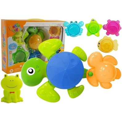 Leantoys Schildkröten-Badeset Seestern Kunststoff Wasserfall