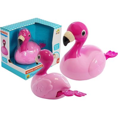 Leantoys Badeflamingo schwimmt auf dem Wasser