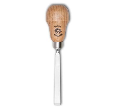 Kirschen Kerbschnitzbeitel mit Rotbuchenheft 10 mm Stich 1 gerade Birnenform 5601010