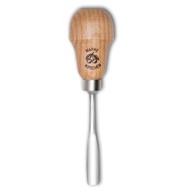 Kirschen Kerbschnitzbeitel mit Rotbuchenheft 8 mm Stich 6 gekröpft flache Höhlung