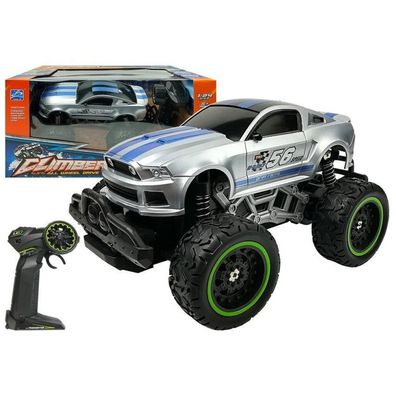 Lean Toys Ferngesteuertes Auto Offroad R/C Silber Hohe Räder