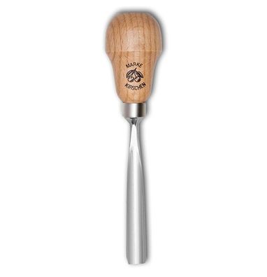 Kirschen Kerbschnitzbeitel mit Rotbuchenheft 8 mm Stich 10 gerade tiefe Höhlung