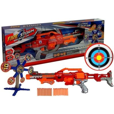 Lean Toys Schaumstoffpfeilgewehr mit 66cm Zielscheibe