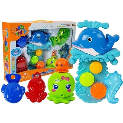 Leantoys Delfin Badeset Meerestiere Kunststoff Wasserfall