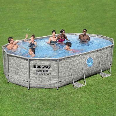 Bestway Power Steel Pool-Set 488x305x107 cm braun