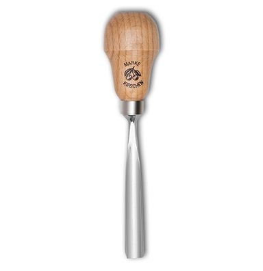 Kirschen Kerbschnitzbeitel mit Rotbuchenheft 4 mm Stich 6 gerade flache Höhlung