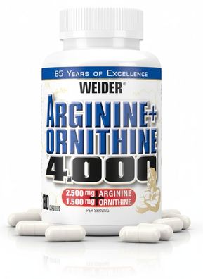 Weider Arginin + Ornithin 4000 - 180 Kapseln