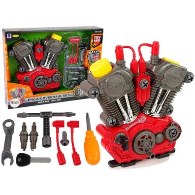 Leantoys Automotor für den kleinen Mechaniker Selbstmontage Licht und Sound