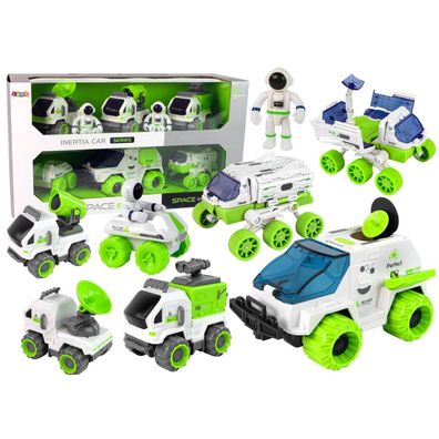 Leantoys Raumfahrzeug-Set 6in1 Rover Satellit für Kinder