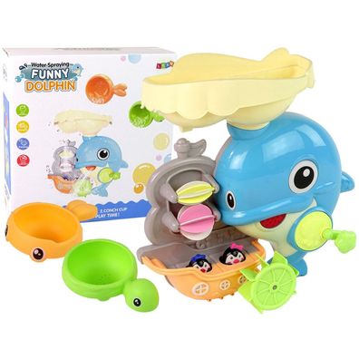 Leantoys Badespielzeug Delphin Wasserfall Badewanne Dusche