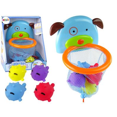 Leantoys Badespielzeug Mini Basketball Hund Gummifisch