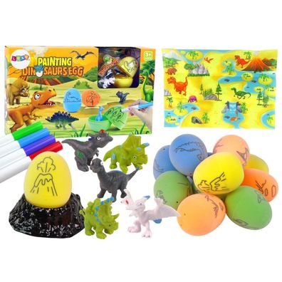 Leantoys DIY-Set zum Bemalen von Dinosaurier-Eiern