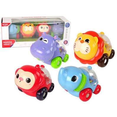 Leantoys Satz farbiger Fahrzeuge mit Kugeln