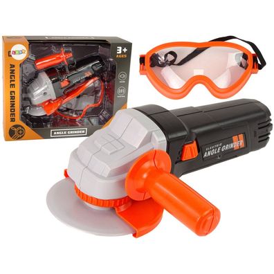 Lean Toys Heimwerker-Schleifer-Set Batteriebetriebene Schutzbrille