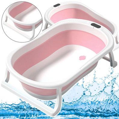 Leantoys Klappbare Anti-Rutsch-Badewanne rosa