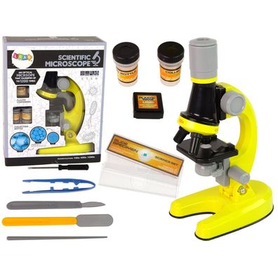Leantoys Mikroskop-Lernset für Kinder Gelb
