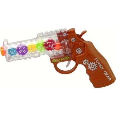 Lean Toys Gun Coloured Lights Sound Braun