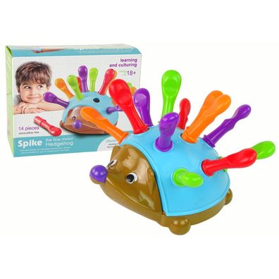 Leantoys Igel Puzzle Blau Bunte Spikes