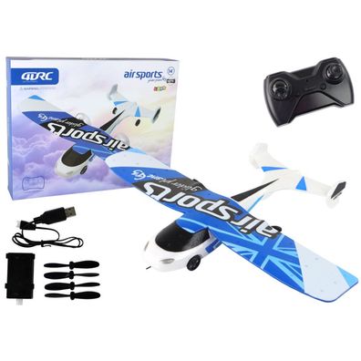 Lean Toys R/C 4D-G3 Flugzeug Lichter Weiß Blau