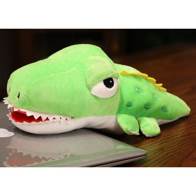 Leantoys Plüsch grüne Krokodil-Maskottchenpuppe 30cm