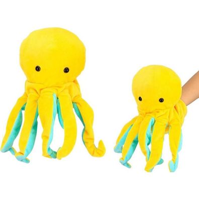 Leantoys Plüsch Maskottchen Oktopus gelbe Puppe 25 cm