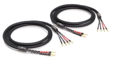 Viablue -SC-4 Silver- HighEnd Lautsprecherkabel - Bi-Wiring - crimped - Black