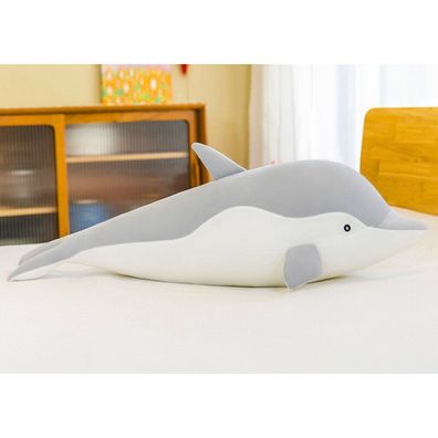 Leantoys Graues Delphin-Plüschmaskottchen 70 cm